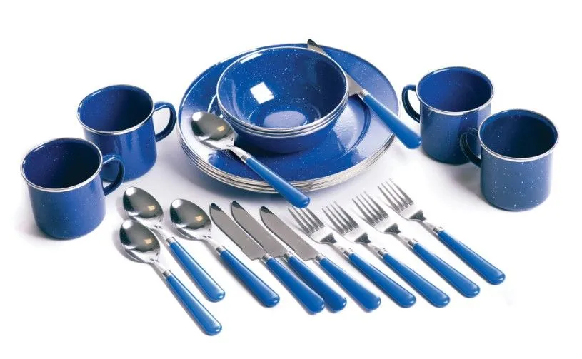 ENAMEL CAMPING TABLEWARE SET -